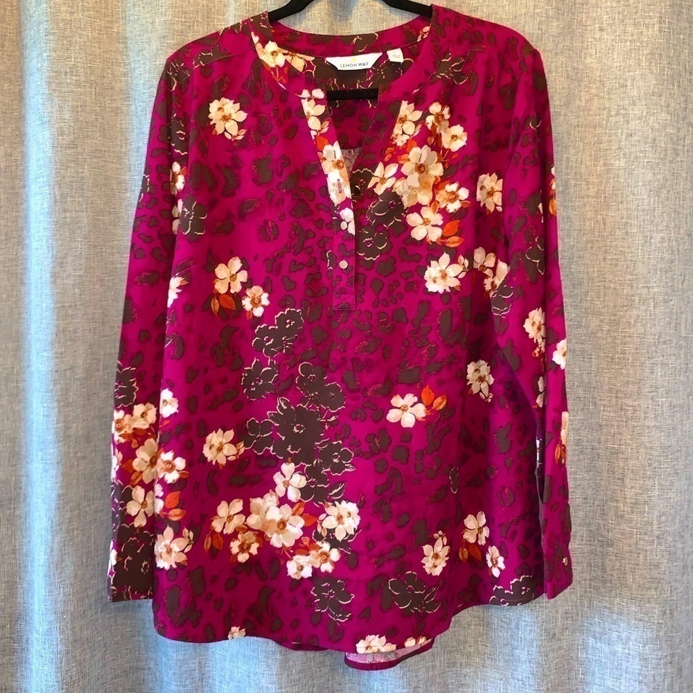 *WOMENS Lemon Way Floral Top Xlarge